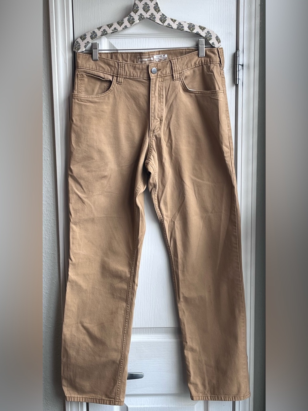Carhartt Rugged Flex Rigby 5 Pocket Relaxed Pants Hickory Brown Men's 32x32